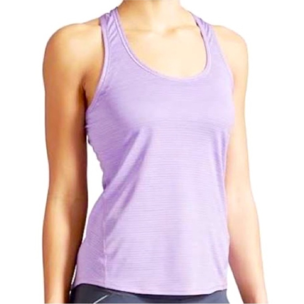 Athleta Lavender Striped Racerback Tank Top